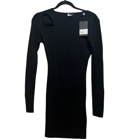 NWT-The Kooples Women's Cutout Knit Wool Mini Dress in Medium - Picture 8 of 14